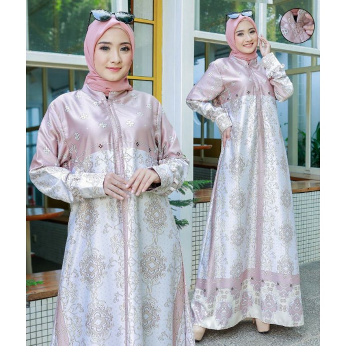 Baju gamis maxi long dress lebaran 2026 abaya haji umroh hitam black pesta kondangan lamaran hajatan
