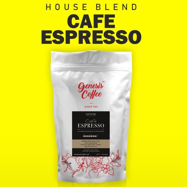 

GENESIS COFFEE Cafe Espresso - Arabica Colombia Indonesia Coffee Blend - GILING TUBRUK, GENESIS