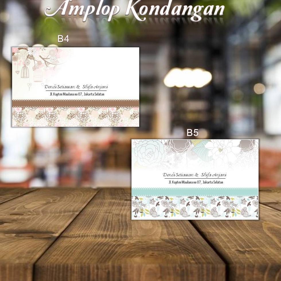 

[KODE TQHSW] Kode B4, B5 - Amplop Kondangan / Amplop Desain / Amplop Nama - @TM_Dsain isi 50pcs