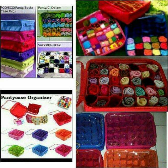 PCO (Panty Case Organizer) 1Kg= 3pcs/Storage Box Underwear/Kotak Tempat Pakaian Dalam Kaos Kaki Ciput