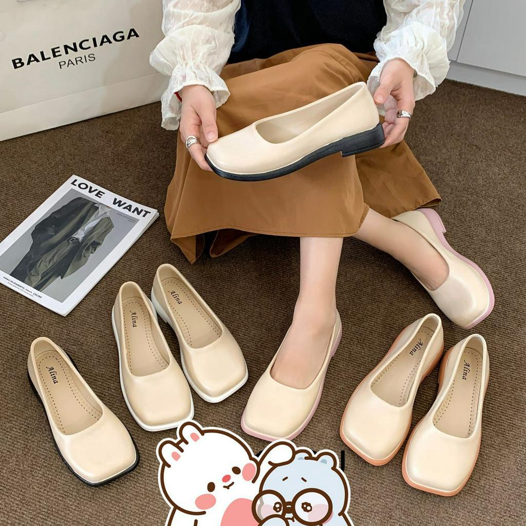 Sepatu Wanita Flat POLOS JENIFER Jelly Import Karet / Sepatu Flat terbaru bidan kebidanan