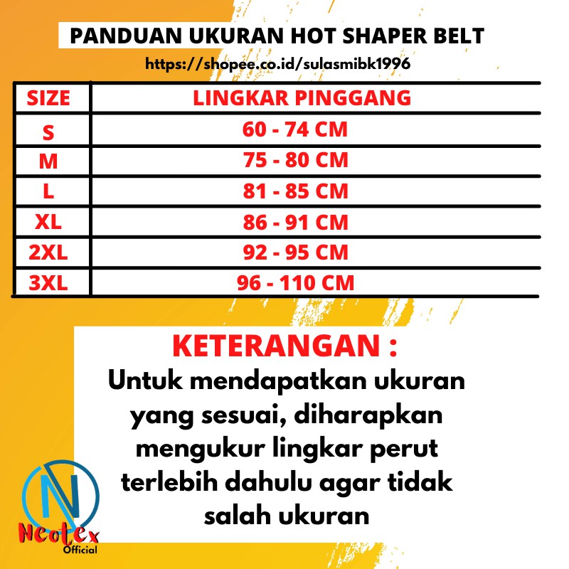 Korset Pembakar Lemak Sabuk Pengecil Perut Hot Shaper Power Belt Corset Pelangsing