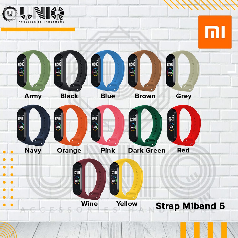 Strap Silicone Xiaomi Mi Band 5 Silicon Strap Replacement Mi Band 5