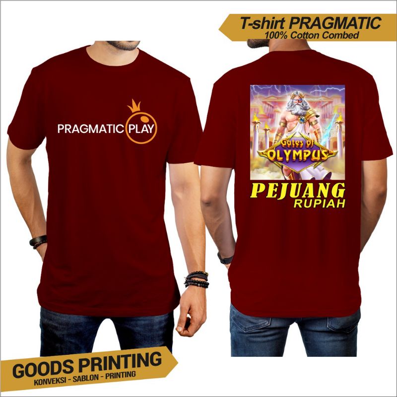 T-shirt DISTRO PRAGMATIG PLAY GATES OF OLYMPUS / KAOS PRIA DAN WANITA