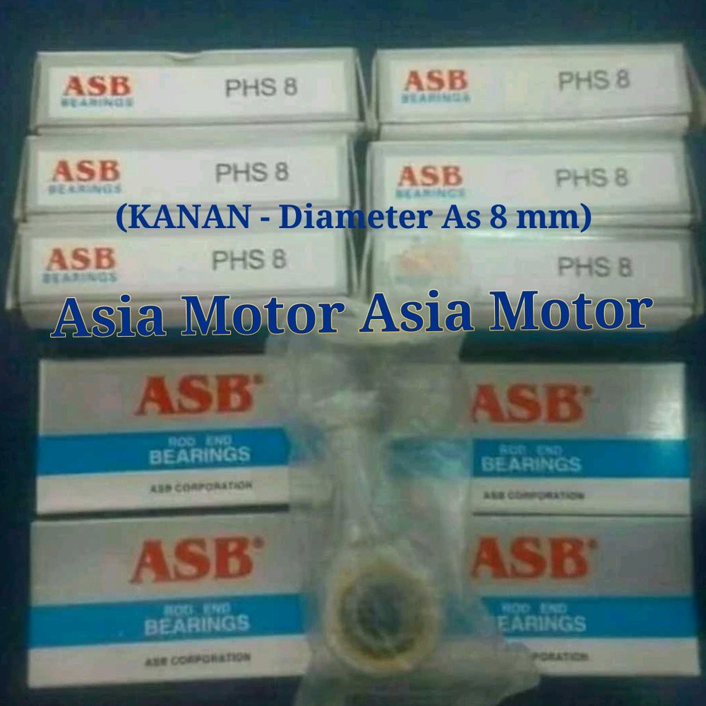 Bearing Rod End PHS 8 DRAT KANAN ASB Laher Rod End Pillow Ball PH