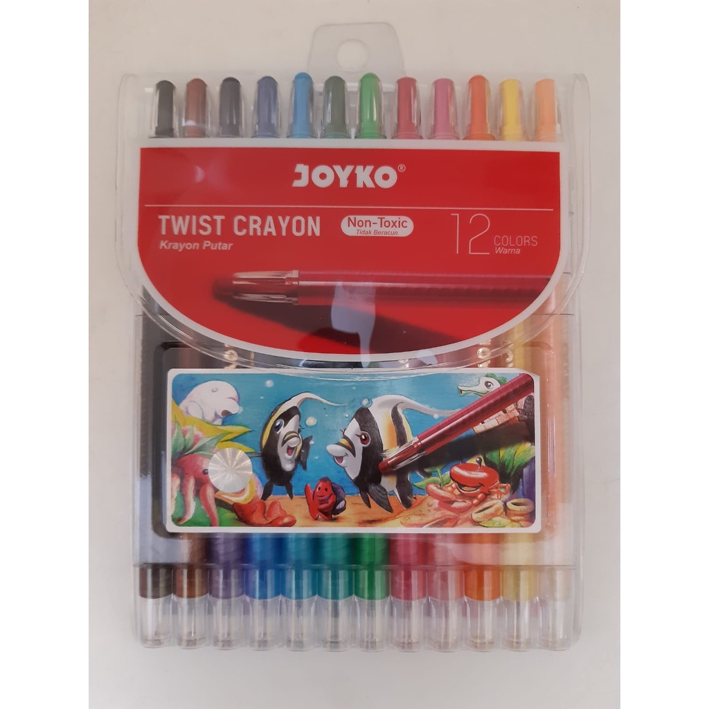 

Crayon Putar Joyko Isi 12 Warna Panjang (Grosir 6pc @24.000)/Krayon Twist/Oil Pastel