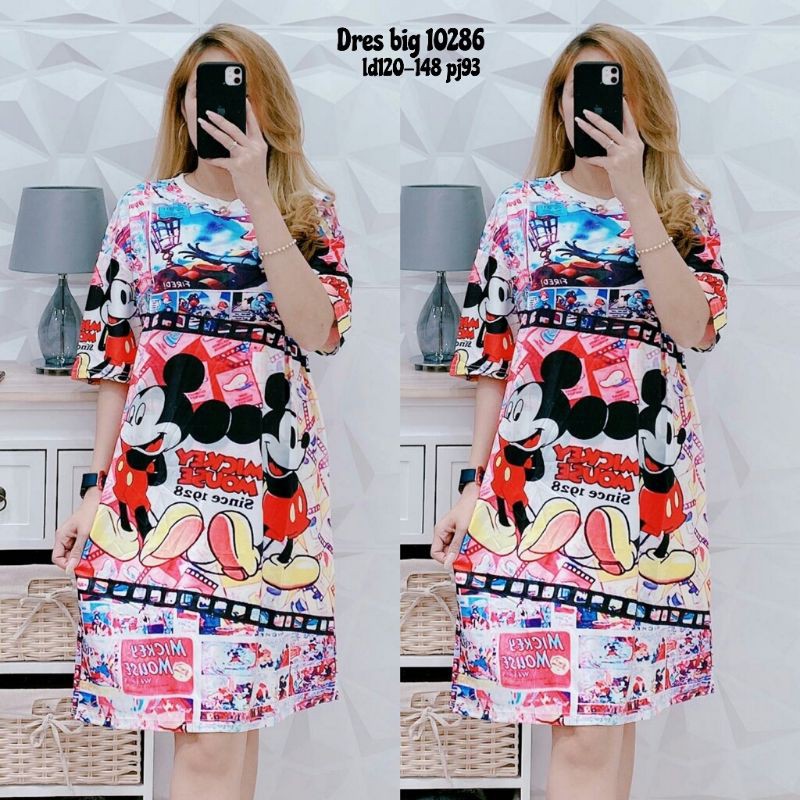 dress bigsize import mickey