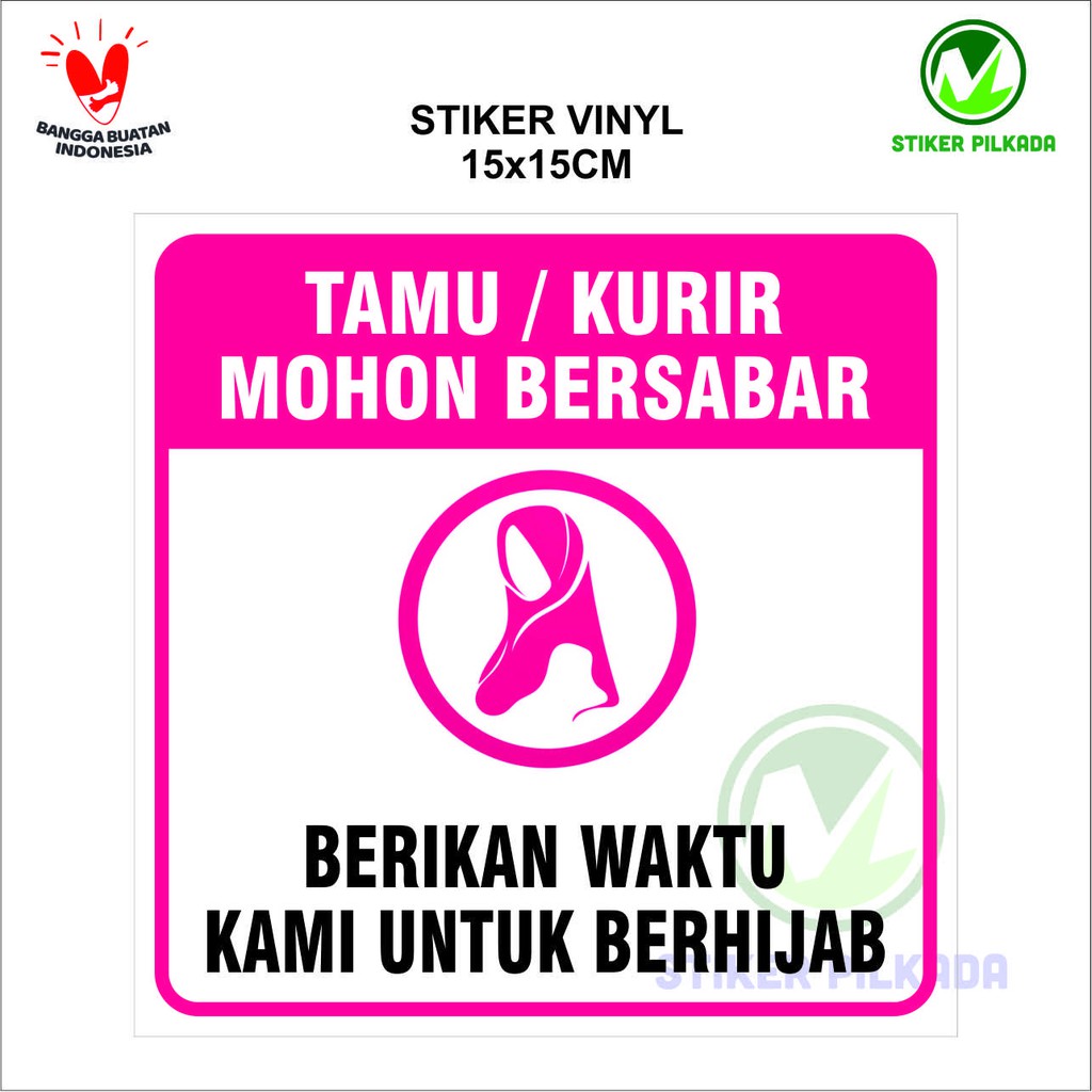 Jual stiker vinyl berhijab jilbab, hijab 15x15cm | Shopee Indonesia