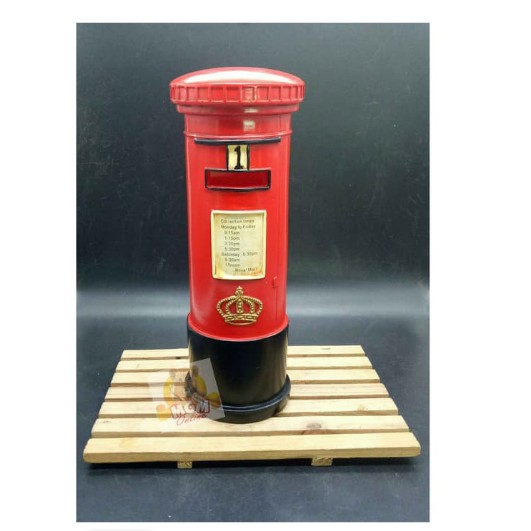 Souvenir London Post Fiber 23.5cm - Celengan Koin Oleh2 London B1329