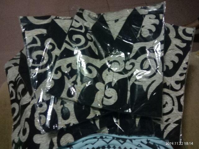 Risna Batik Hrb26 Kenongo Kemeja Hem Pendek Padi Pekalongan M L Xl Murah Keren Batik Pria Wajik Biru