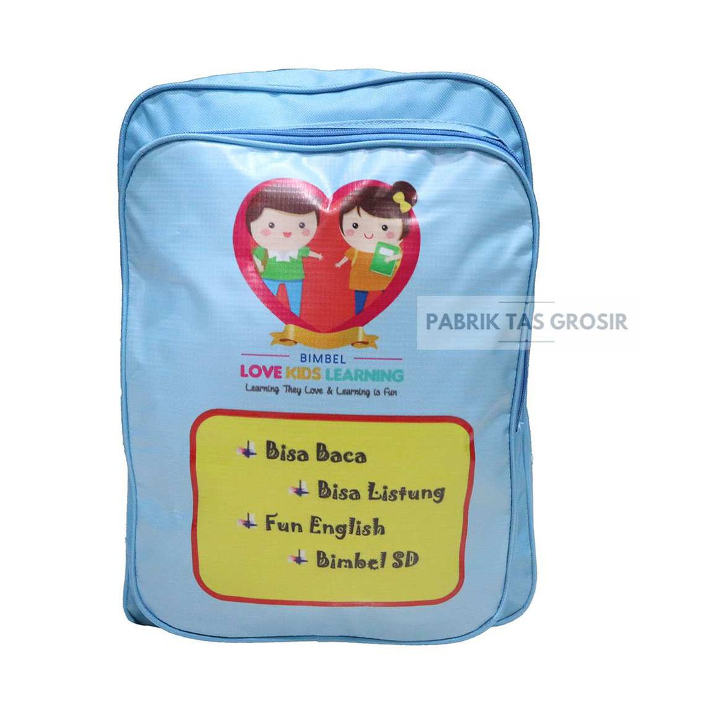 JUAL GROSIR TAS ANAK CEWEK COWOK UNISEX RANSEL SEMINAR PROMOSI BIMBEL LEARNING FORMAL KEREN MURAH