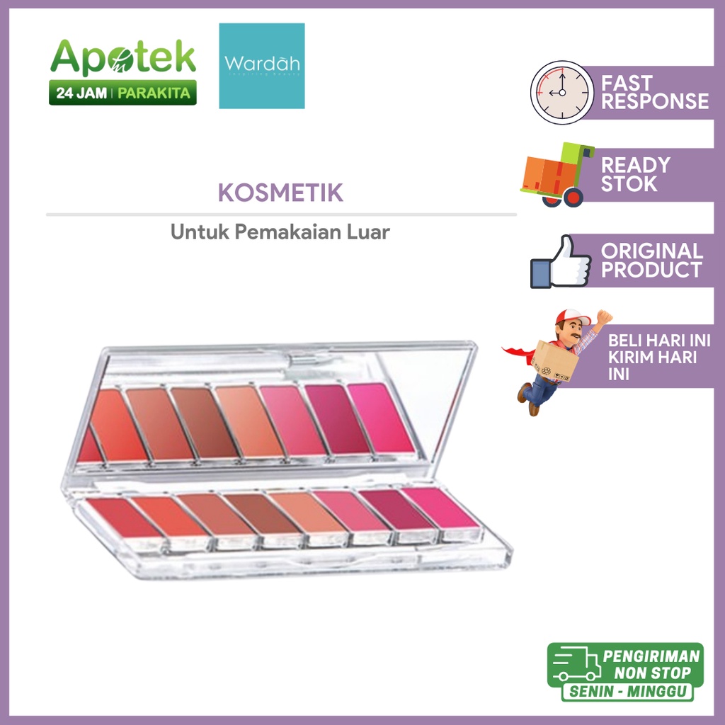 Wardah Lip Palette / Make Up Bibir / Pinky Peach Lip Palette / ChocoAholic Lip Palette