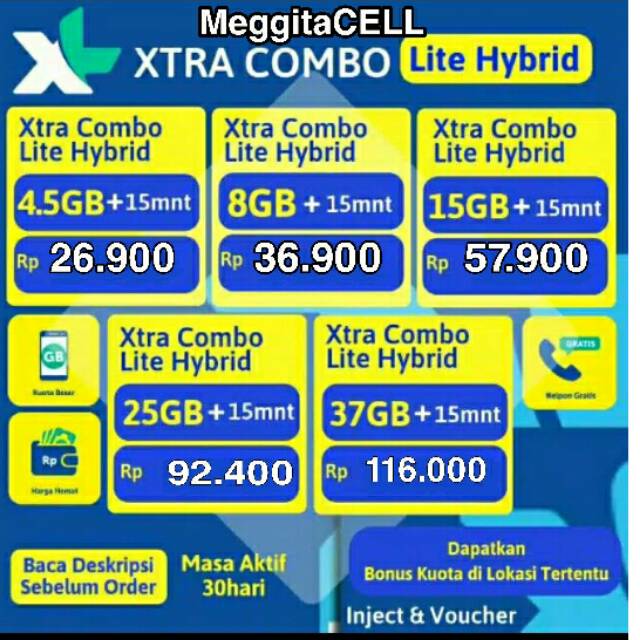 [MURAH]XTRA COMBO LITE HYBRID KUOTA XL