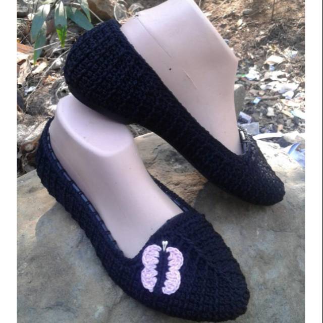 Sepatu rajut kupu/flatshoes wanita/sepatu rajut dewasa