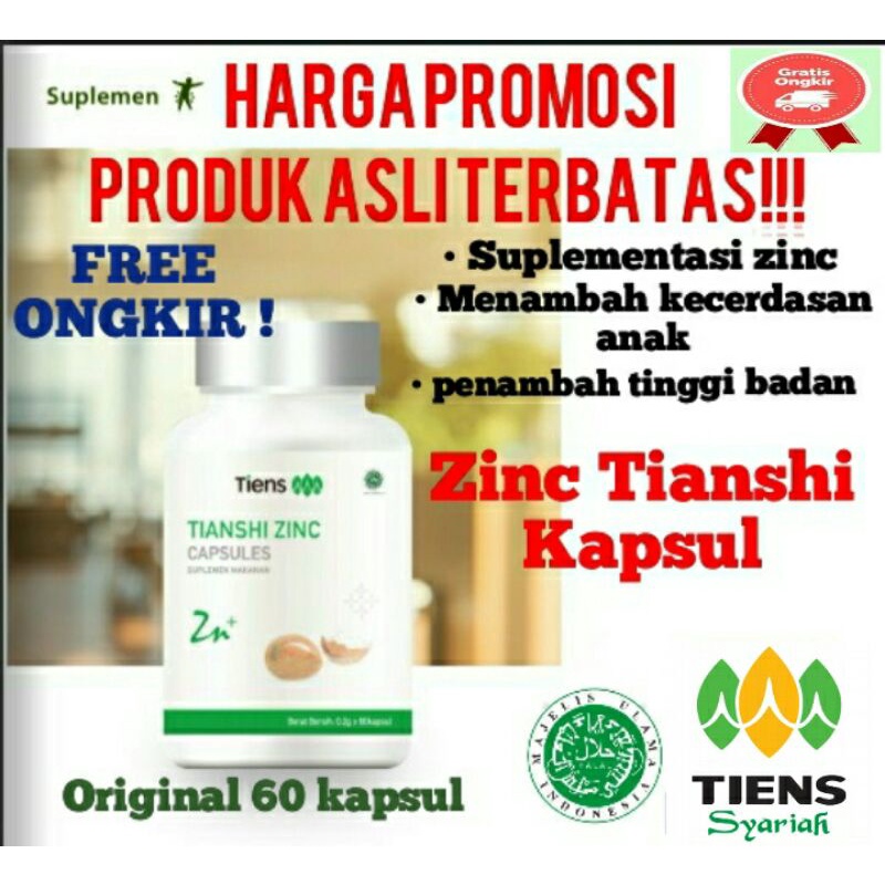 Jual ZINC CAPSULE Suplemen zinc original 60 kapsul, penghilang jerawat