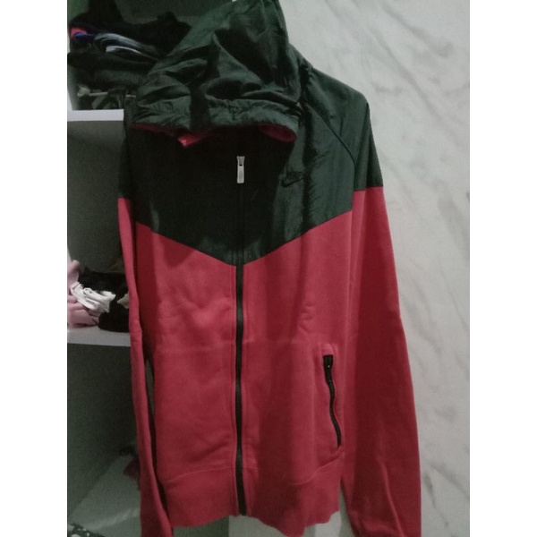 Hoodie zepper ziphoodie Zipper Nike Merah XL, XXL