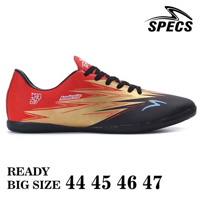 Sepatu Futsal Specs Accelerator Black Red Ukuran 44 45 46 47