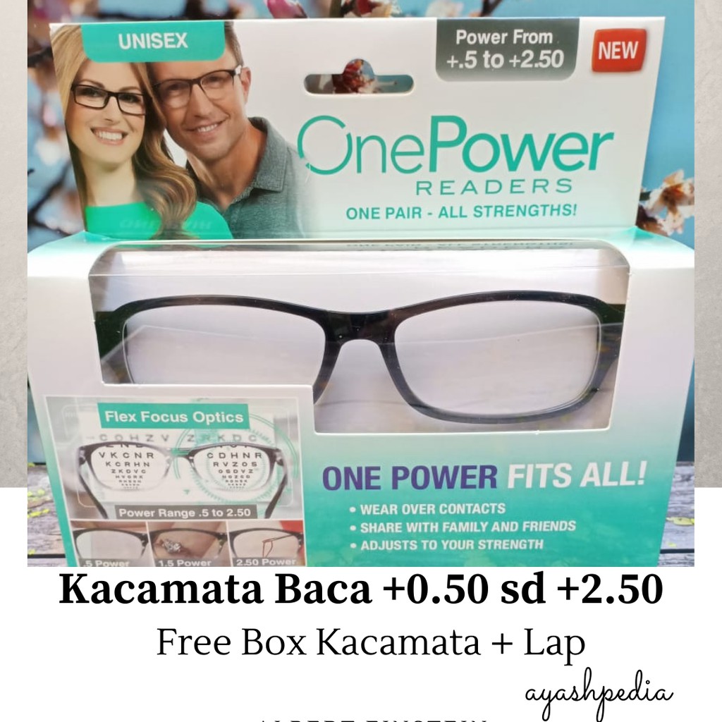 Original Kacamata Baca One Power Reader Autofokus Power Vision +0.50 sd +2.50