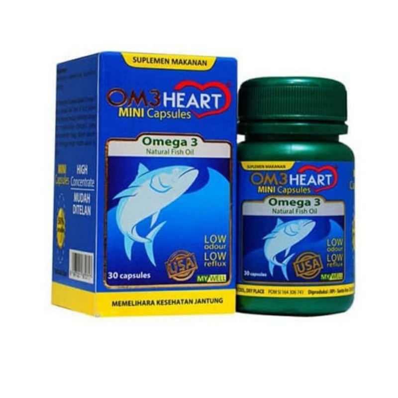 Om3 Heart Omega 3 Natural Fish Oil 30 capsul