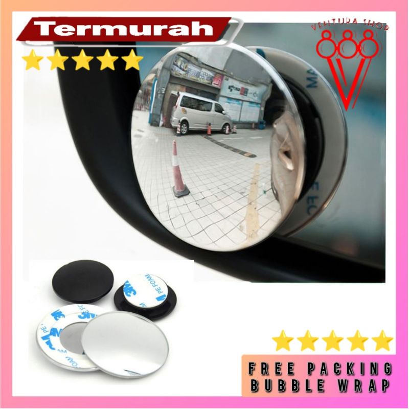 Kaca Spion Cembung Wide Angle Kaca Spion Blind Spot 2 Pcs - XYJ0027 - Silver