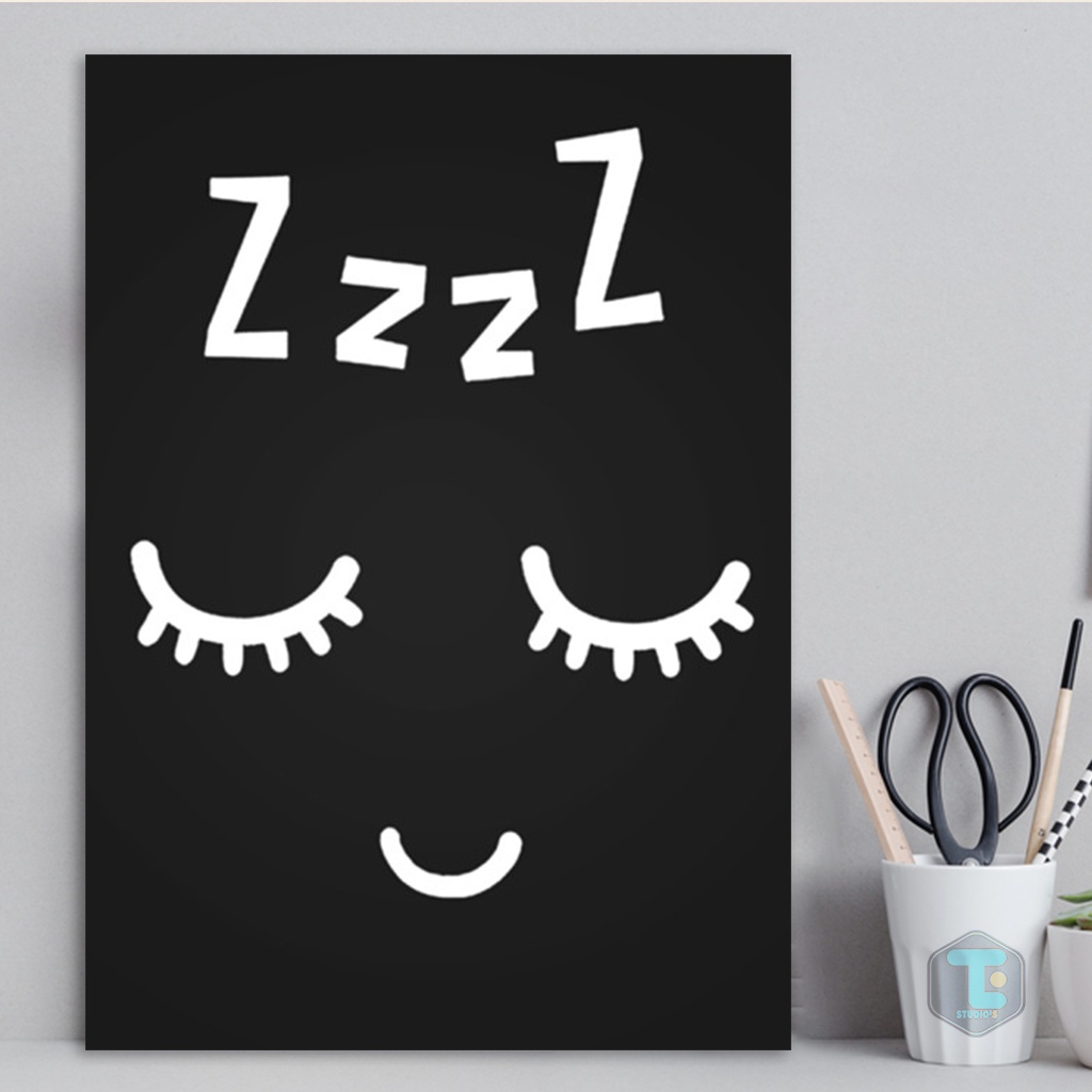 Hiasan Dinding Sleep Poster Quotes Tidur Pajangan Wall Decor Kata Motivasi Dekorasi Kamar Papan Kayu