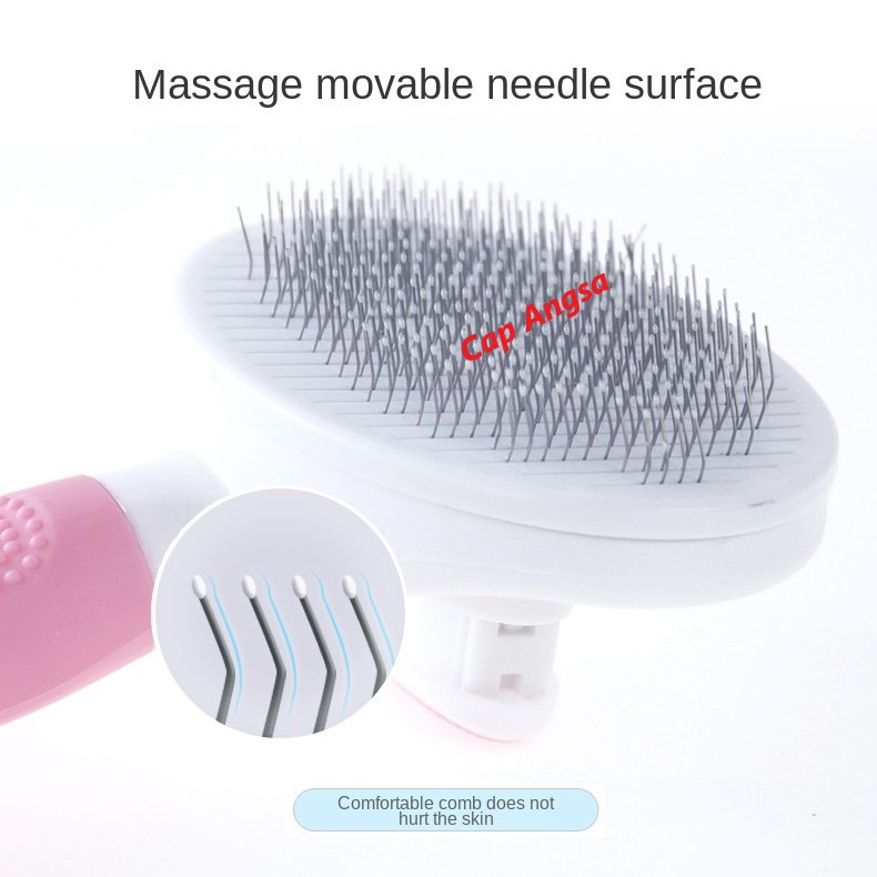 SISIR HEWAN ANJING KUCING OTOMATIS PET GROOMING BRUSH COMB AUTOMATIC SHEEDING CAT DOG GROMING TOMBOL