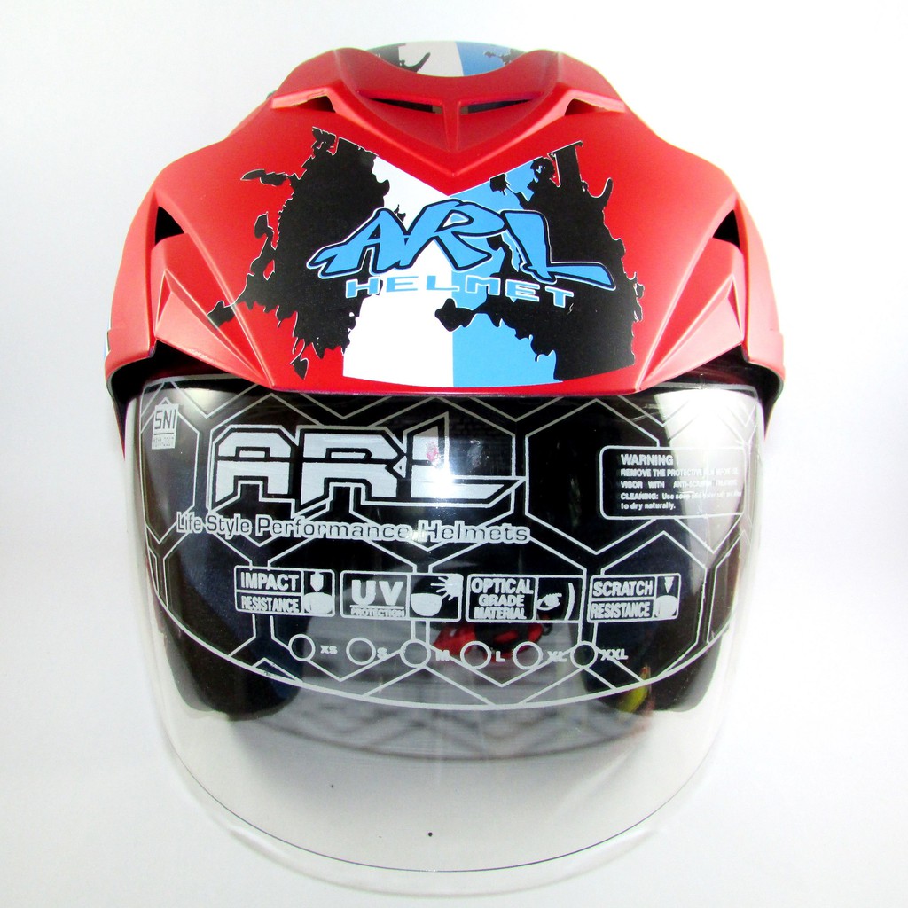 Helm Double Visor l Helm Motor ARL Hight Quality Original ARL Standart SNI Dewasa Kaca Bening 024 Multicolor All Size Murah