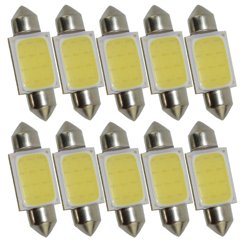 Lampu Interior Mobil LED COB Dome Light c5w BA9S 1 PCS - White