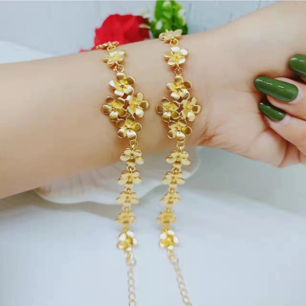 Gelang Xuping Lapis Emas 24K Perhiasan Fashion w06/07