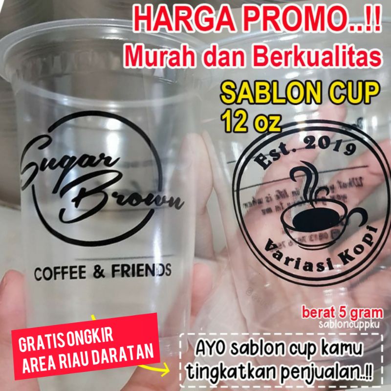 Jual Sablon Cup Plastik Oz Sablon Cup Sablon Gelas Plastik Sablon