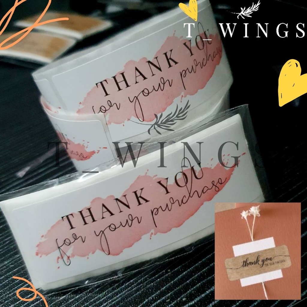 

[ MEDAN ] ISI 10 LMBR / STICKER SEAL THANK YOU / STICKER TERIMA KASIH / STIKER SEAL PACKING ORDER