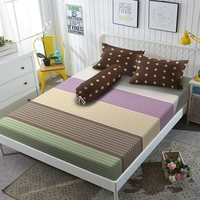 Terbaru  Sprei Deluxe Kintakun 180x200 Fresco - Bantal 4