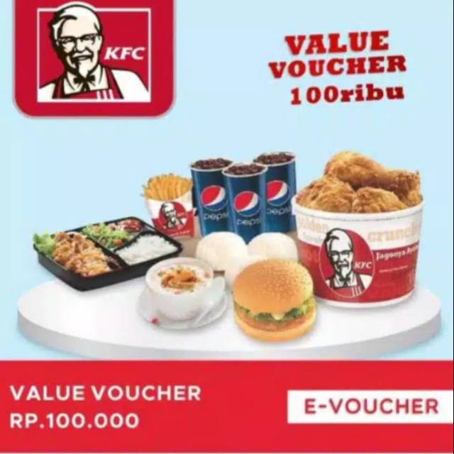 VOUCHER KFC VALUE 100RB (LEGAL)