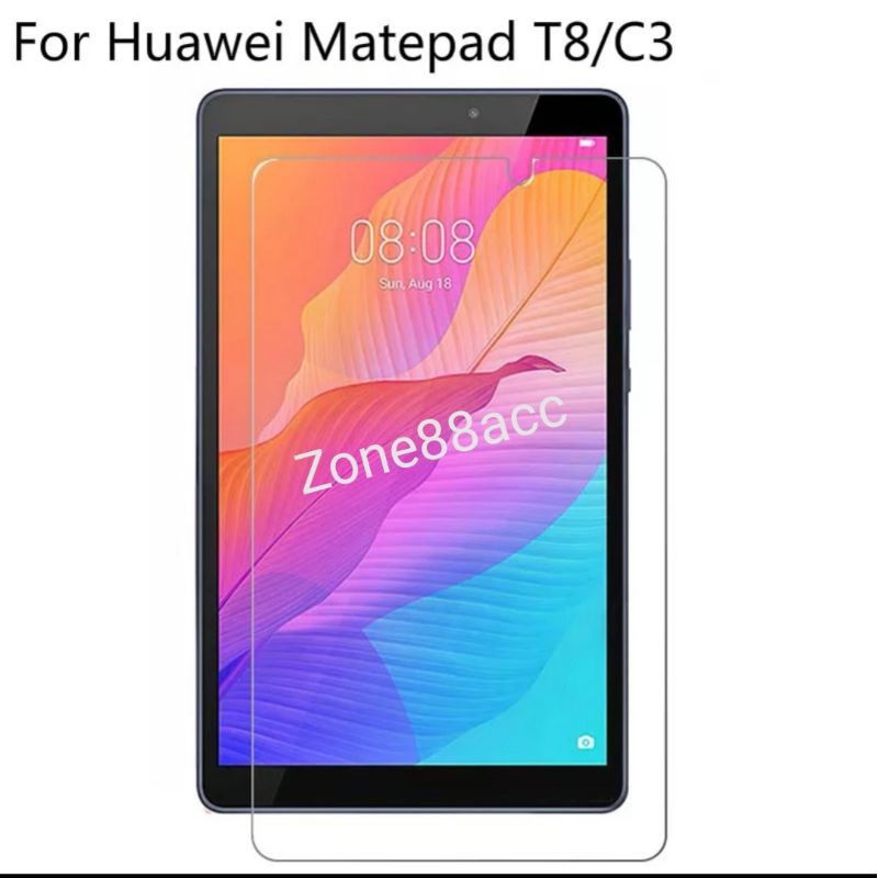 Huawei Matepad T8 Matepad C3 Tempered Glass Antigores Screen Guard Protector TG High Quality Blue