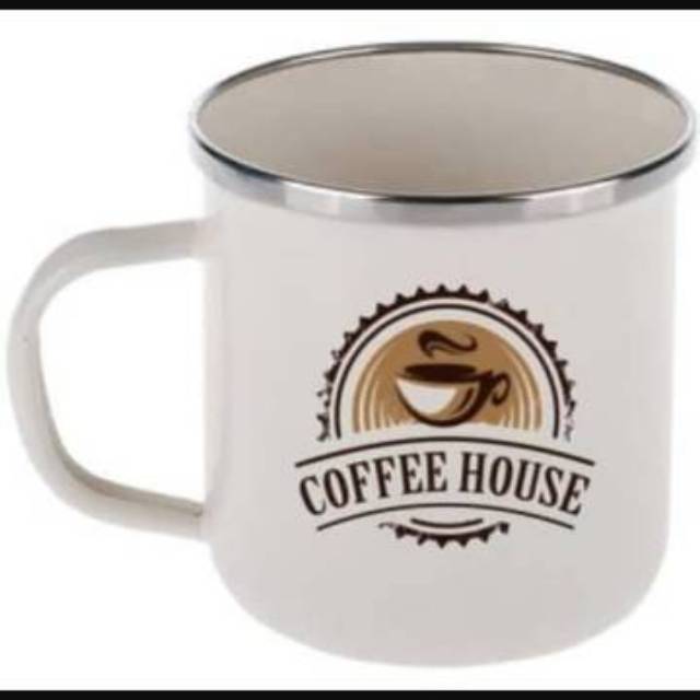 CUSTOM SATUAN Mug Vintage PREMIUM / Enamel Cup / Cangkir-Gelas Enamel Jadul / Cangkir Besi Custom