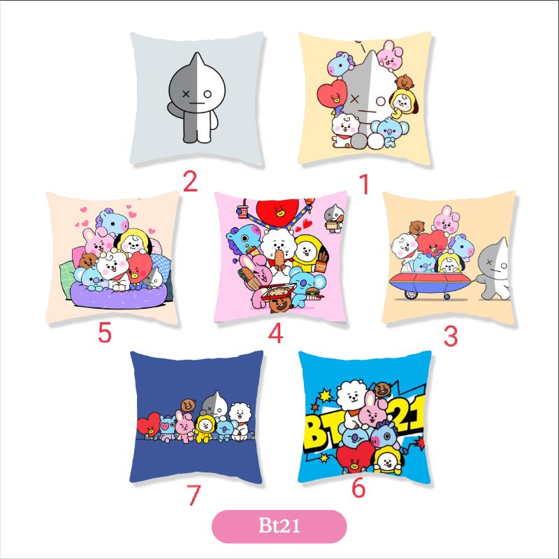 Bantal BT21 &amp; LOGO BTS CUSTOM PERAONA Bantal Sofa uk30×30