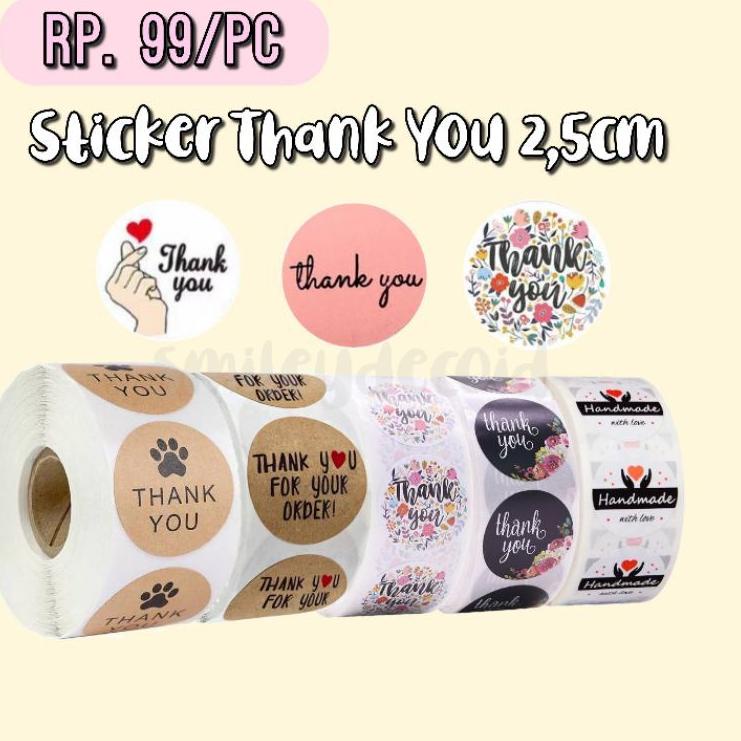

BC482 [100PCS] (Part 2) Sticker Label Thank You for Your Order Baked with Love Diameter 2,5cm ♦ 8