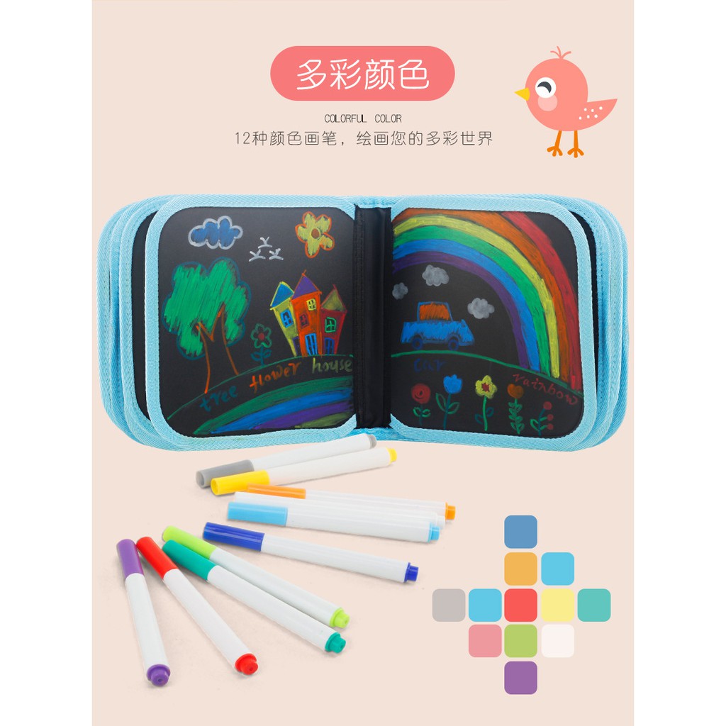 AB03 magic wipe and clean book anak karakter aktivitas