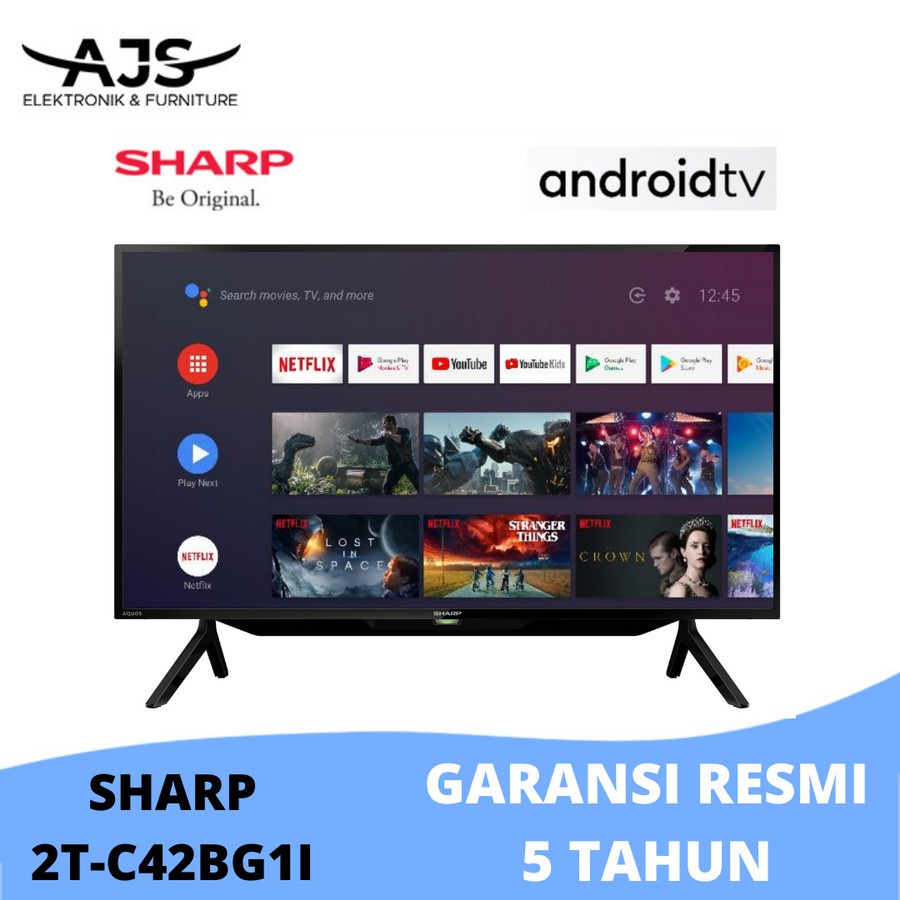 TV SHARP LED 42'' 42BG1 ANDROID TV GARANSI RESMI & TERMURAH