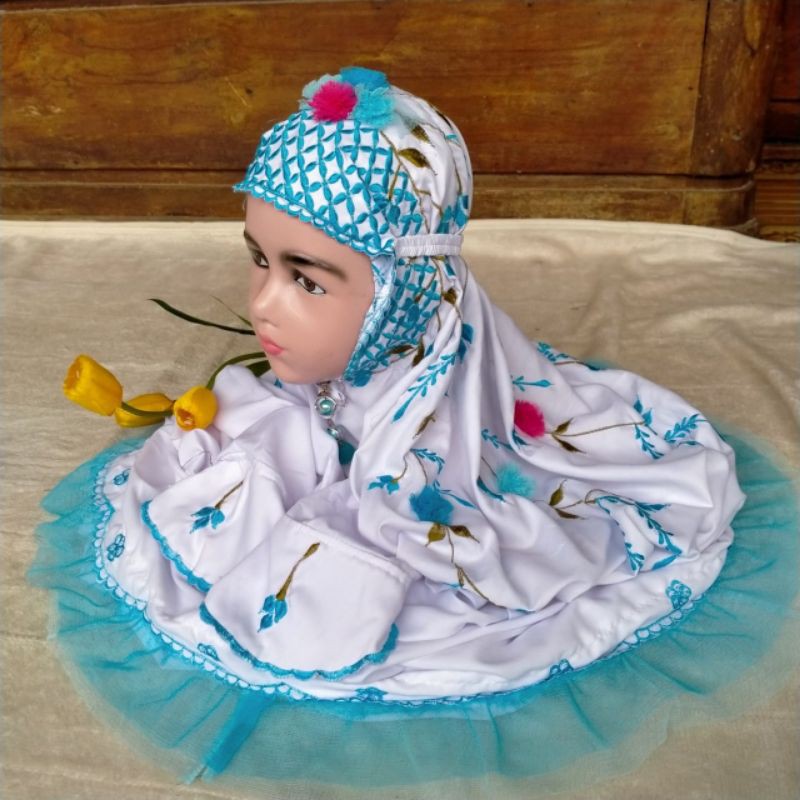 mukena anak tile terusan