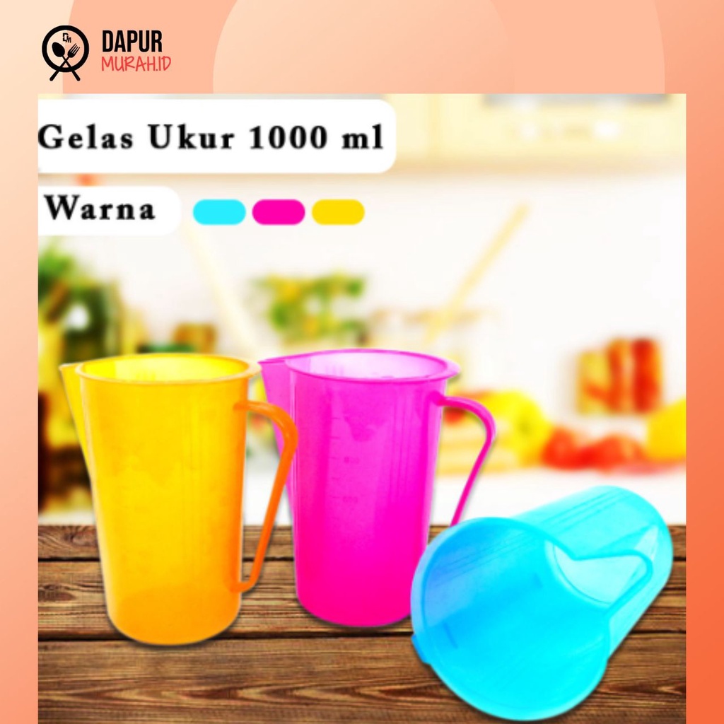 Gelas ukur / gelas takar 1000ml - warna