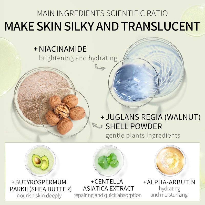 Fenyi Milk Peach Body Exfoliating Scrub Krim Toner Wajah Persik