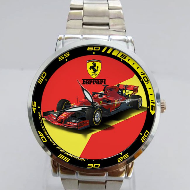 Jam Tangan Stainless Custom Ferrari F1