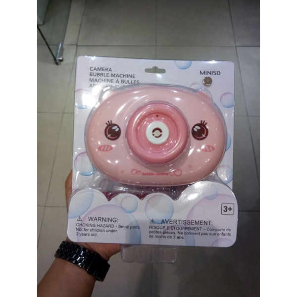 MINISO animal series camera bubble machine mainan anak gelembung sabun model kamera