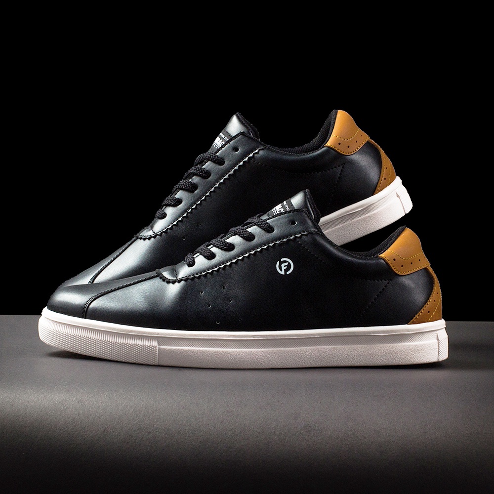 SMITH BLACK |ManNeedMe x FlazhBack| Sepatu Sneakers Pria Kets Casual ORIGINAL