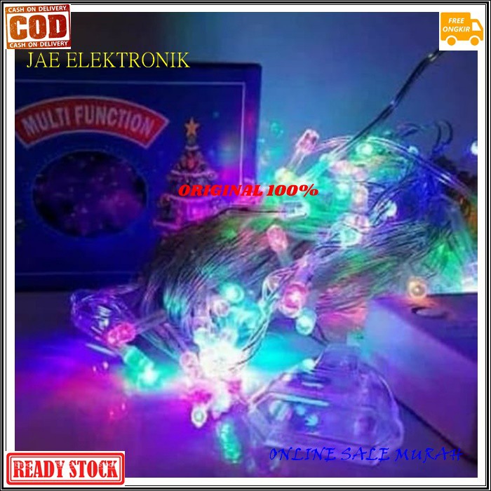 G512  LAMPU NATAL LED 10 METER ORIGINAL G512 DISCO LIGHT WARNA WARNI LAMP HIAS DEKORASI KELAP KELIP -Lampu natal LED panjang 10 meter 7 warna - Kabel Transparan - Kerlap Kerlip - Biasa digunakan untuk dekorasi Pohon Natal / Christmas - Cocok untuk dekoras