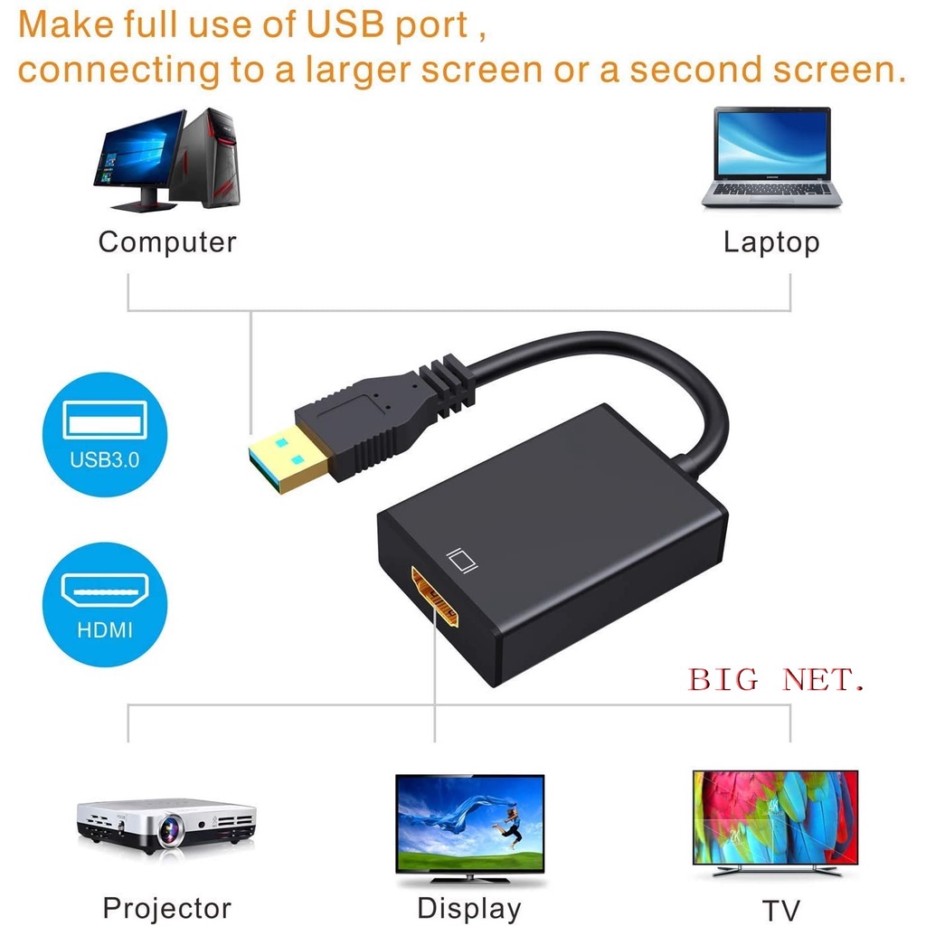 Kabel USB 3.0 To HDTV Converter Adapter/ USB 3.0 To HDmi