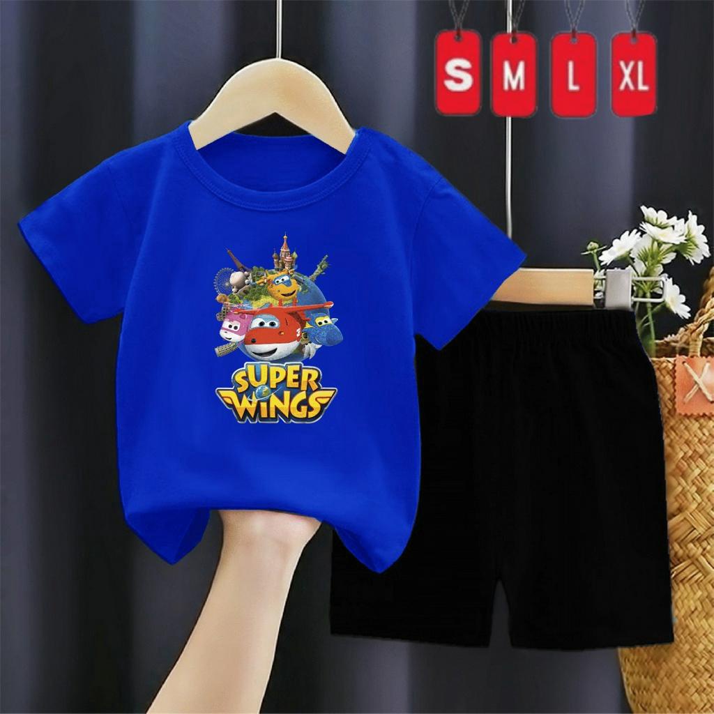 Setelan Anak Super Pesawat Cartoon/ Oneset Sp PE24s Wn