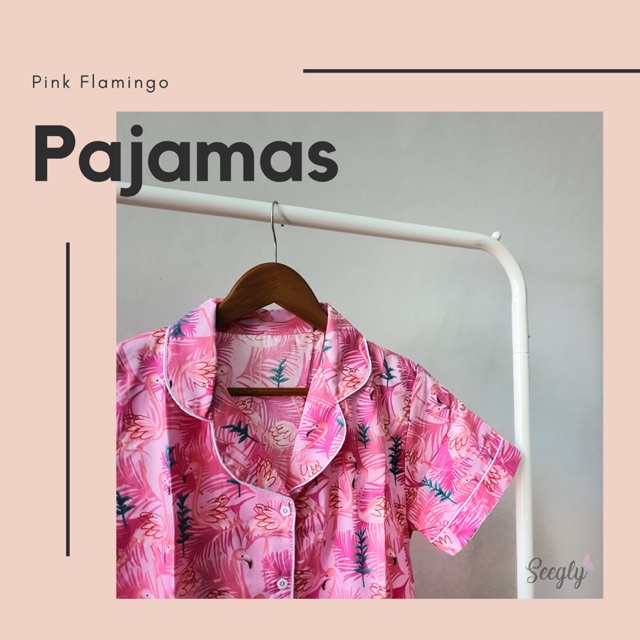 Baju tidur daster wanita pink flamingo
