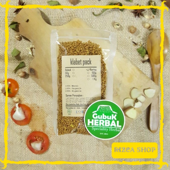 

BIJI KLABET KERING 250 gr - Trigonella Foenum Graecum - MURNI RIZ